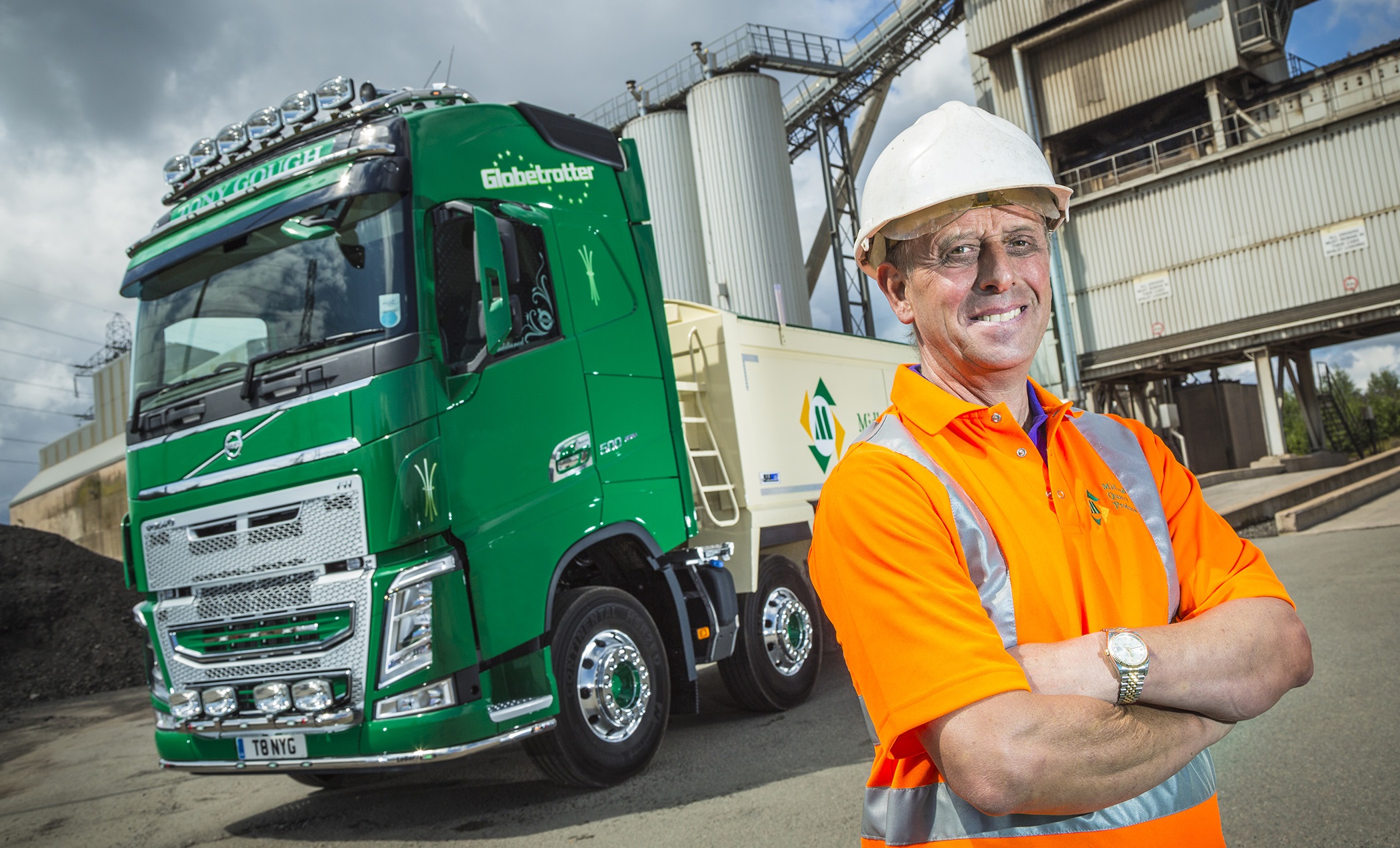 Tony Gough celebrates 20 years with first FH eight-wheel tipper ...