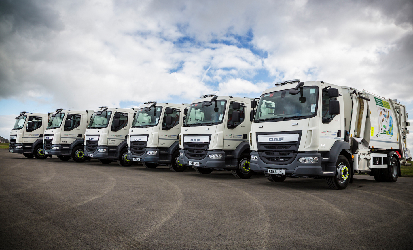 Lightweight DAF waste collection fleet for Carmarthenshire County ...